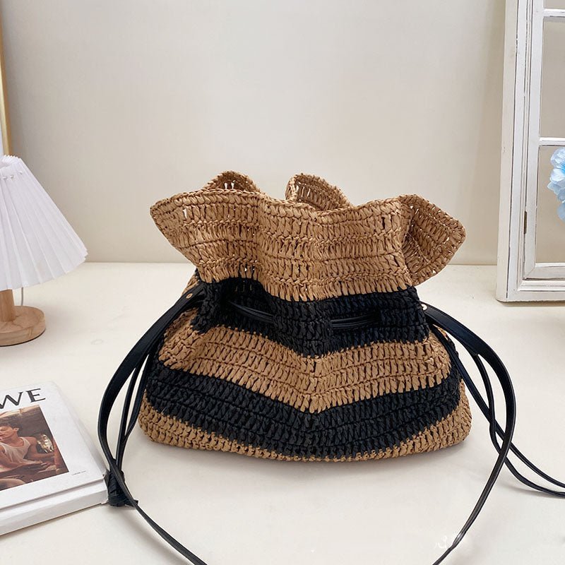 Stripe French Style Single Shoulder Straw Bag Large Capacity Tote Weaving Bag Beach Vacation Sand Bag - F.Market7FC500DA6DE541D4AC5B6199E9265533eproloStripe French Style Single Shoulder Straw Bag Large Capacity Tote Weaving Bag Beach Vacation Sand BagStripe French Style Single Shoulder Straw Bag Large Capacity Tote Weaving Bag Beach Vacation Sand Bag