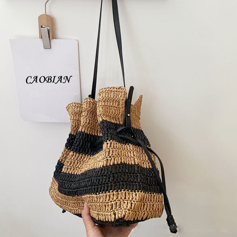 Stripe French Style Single Shoulder Straw Bag Large Capacity Tote Weaving Bag Beach Vacation Sand Bag - F.Market7FC500DA6DE541D4AC5B6199E9265533eproloStripe French Style Single Shoulder Straw Bag Large Capacity Tote Weaving Bag Beach Vacation Sand BagStripe French Style Single Shoulder Straw Bag Large Capacity Tote Weaving Bag Beach Vacation Sand Bag
