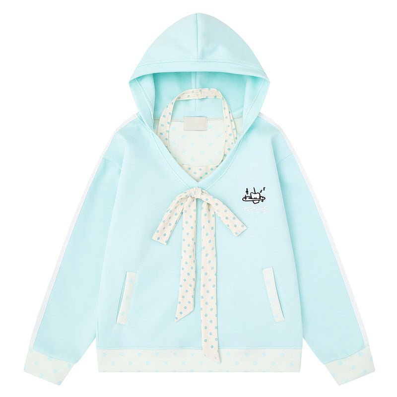 Sweet pink polka dot patchwork hooded sweatshirt - F.MarketEA72EA173F284761AB24F0BCC5D8C278eproloSSweet pink polka dot patchwork hooded sweatshirtSweet pink polka dot patchwork hooded sweatshirt