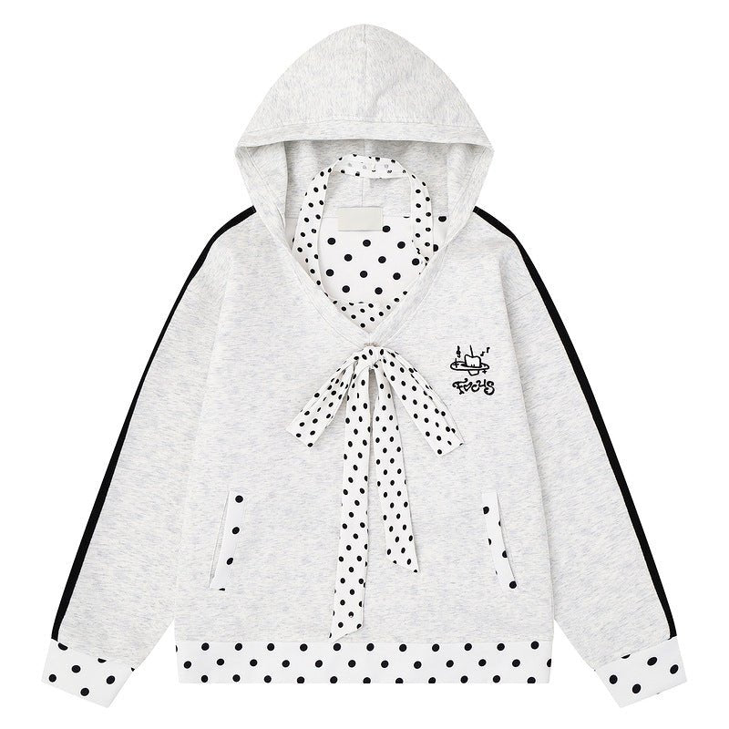 Sweet pink polka dot patchwork hooded sweatshirt - F.MarketF8306E3AC551498185471CE1DAB32644eproloSSweet pink polka dot patchwork hooded sweatshirtSweet pink polka dot patchwork hooded sweatshirt