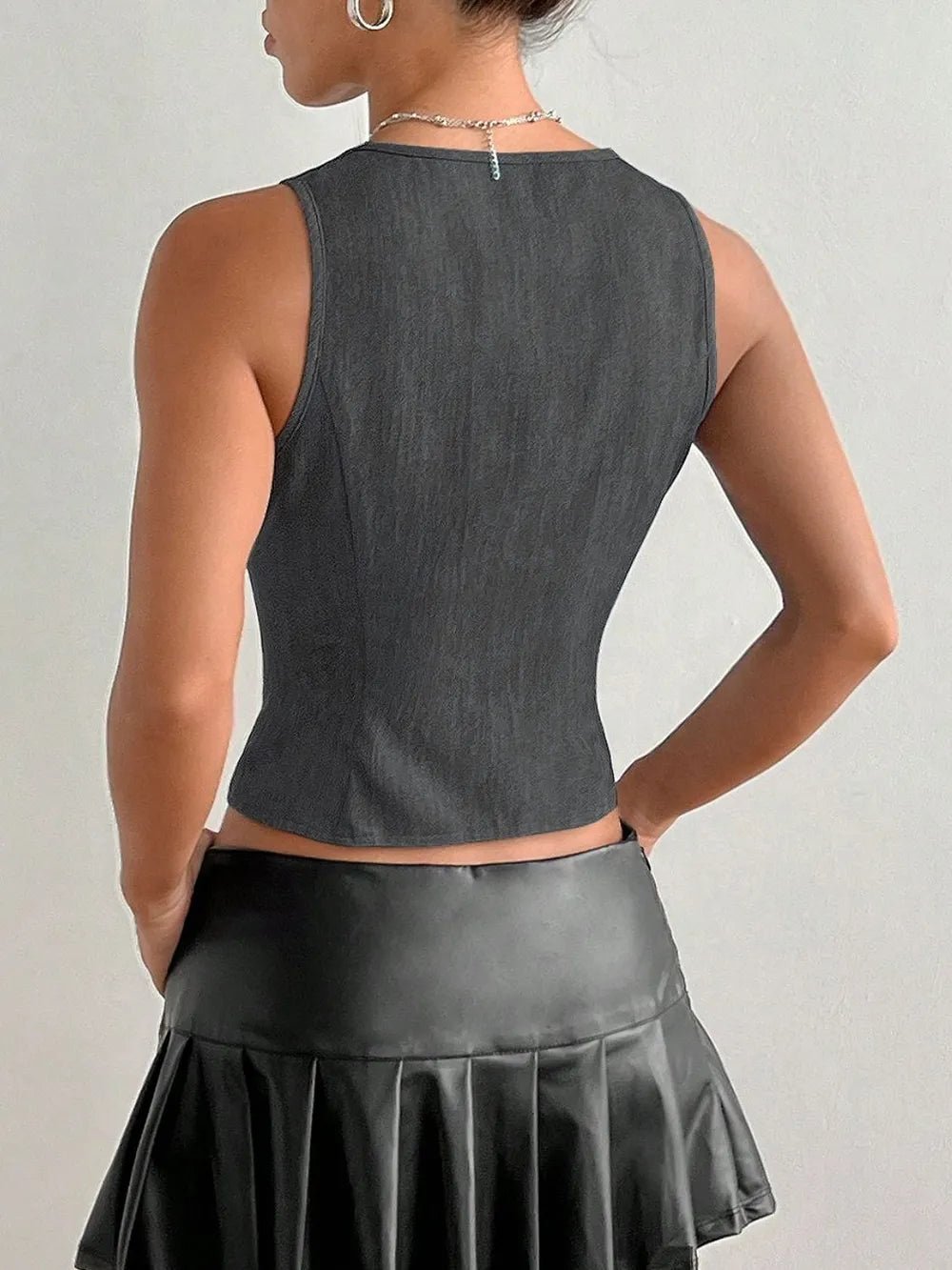 Tied Front V-Neck Tank - F.MarketD8891D149E09430BBF51A7DE487E3712eproloLTied Front V-Neck TankTied Front V-Neck Tank