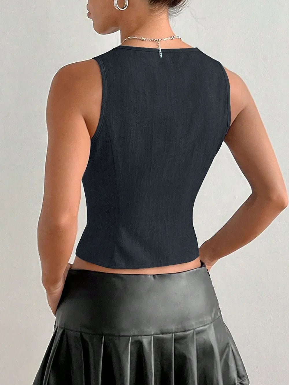 Tied Front V-Neck Tank - F.Market8140B6AAFC414021B008AE076882E02EeproloLTied Front V-Neck TankTied Front V-Neck Tank
