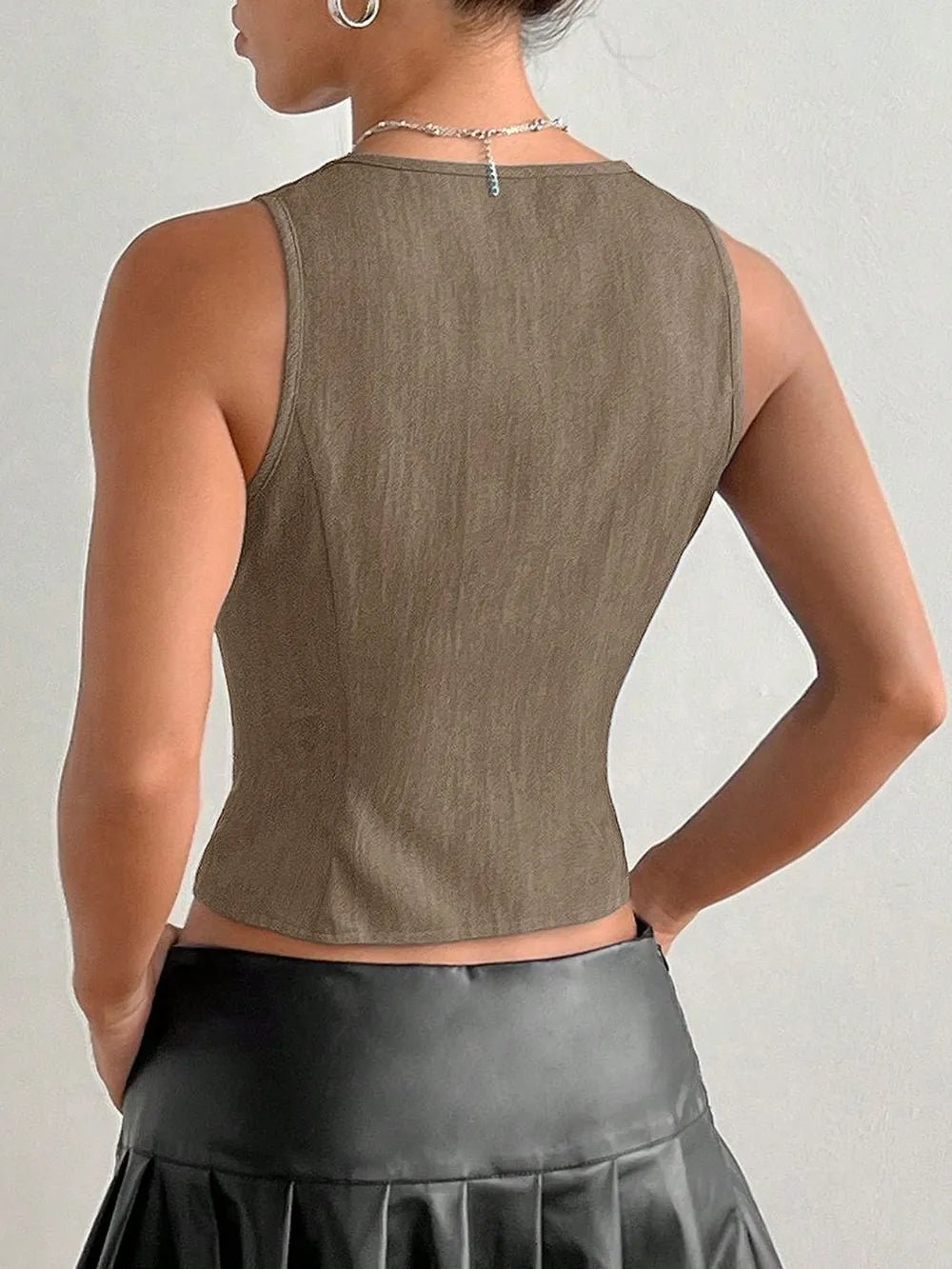 Tied Front V-Neck Tank - F.Market7C44144D2CD34A03B11AB9B462E5F4BEeproloSTied Front V-Neck TankTied Front V-Neck Tank