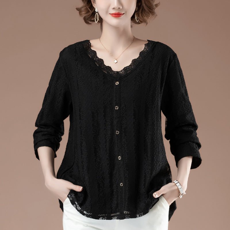V-neck lace top - F.MarketE827478A4B5149BF99F10F9FD356A50FeproloLV-neck lace topV-neck lace top