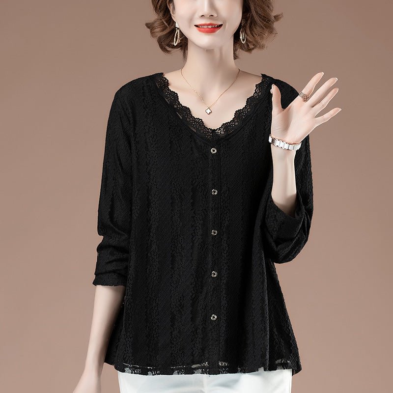 V-neck lace top - F.MarketE827478A4B5149BF99F10F9FD356A50FeproloLV-neck lace topV-neck lace top