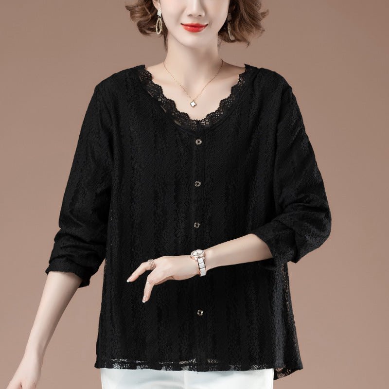 V-neck lace top - F.MarketE827478A4B5149BF99F10F9FD356A50FeproloLV-neck lace topV-neck lace top