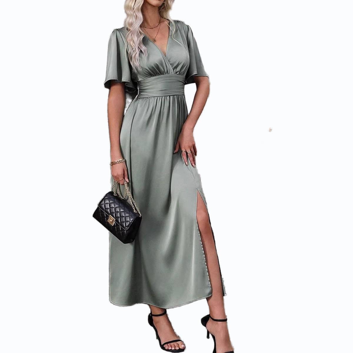 V-neck long dress - F.Market8F3872AE9D8443FD920C63FAC7DAD962eproloXSV-neck long dressV-neck long dress