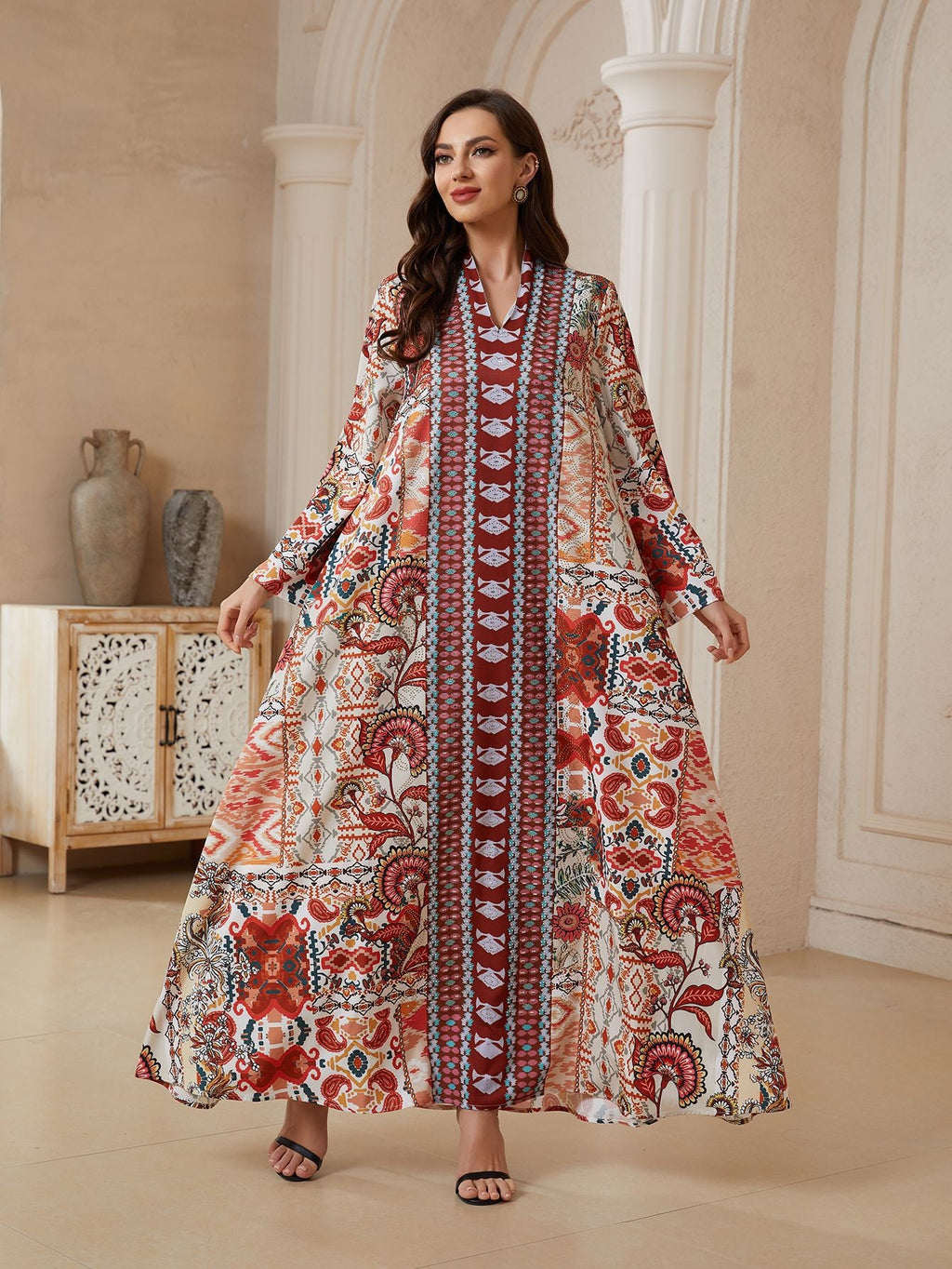 V-neck long dress - F.MarketA5804CDD0EBF45AAA8756E6F4A44C209eproloMV-neck long dressV-neck long dress