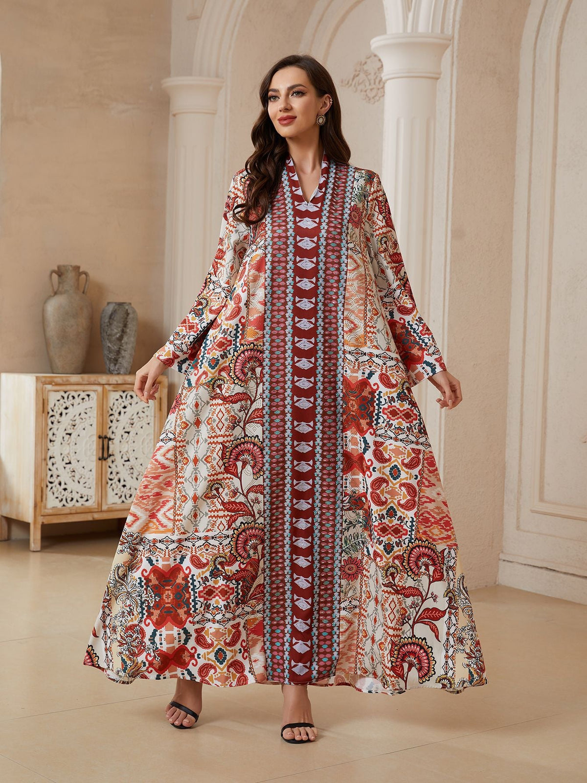 V-neck long dress - F.MarketA5804CDD0EBF45AAA8756E6F4A44C209eproloMV-neck long dressV-neck long dress