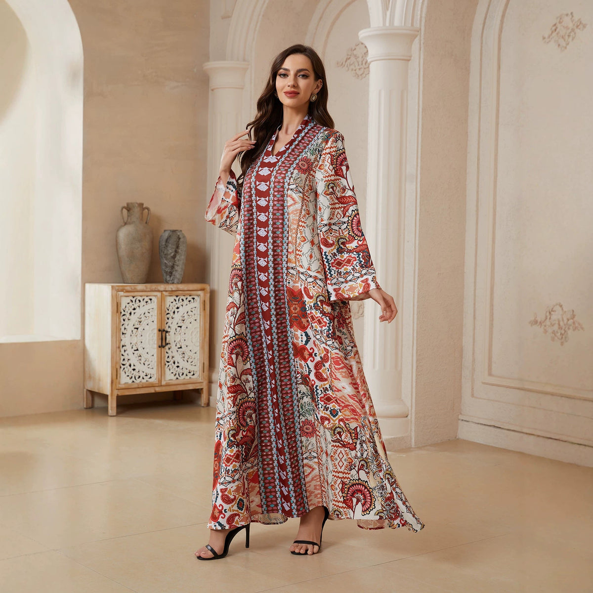 V-neck long dress - F.MarketA5804CDD0EBF45AAA8756E6F4A44C209eproloMV-neck long dressV-neck long dress