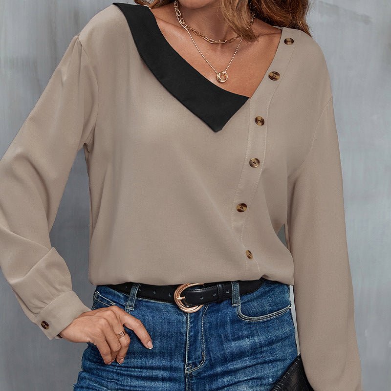 V-Neck Long Sleeve Casual Shirt for Women - F.MarketCC73B2EB2A0E46FBB102B1A7A255D7E7eproloSV-Neck Long Sleeve Casual Shirt for WomenV-Neck Long Sleeve Casual Shirt for Women