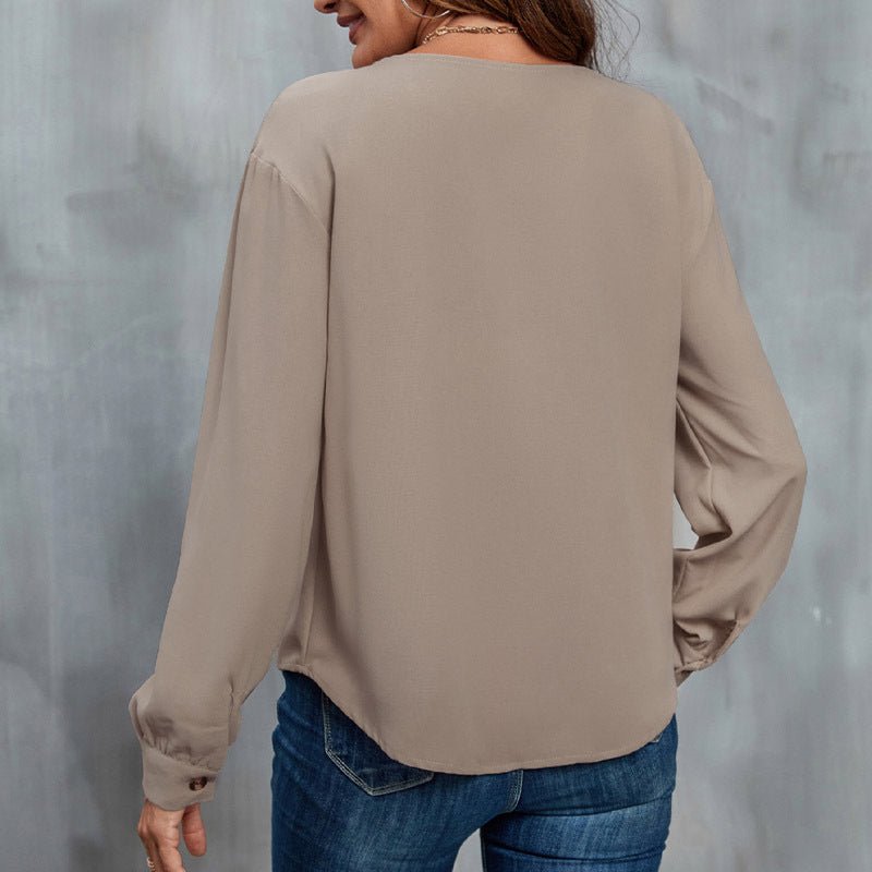 V-Neck Long Sleeve Casual Shirt for Women - F.MarketCC73B2EB2A0E46FBB102B1A7A255D7E7eproloSV-Neck Long Sleeve Casual Shirt for WomenV-Neck Long Sleeve Casual Shirt for Women