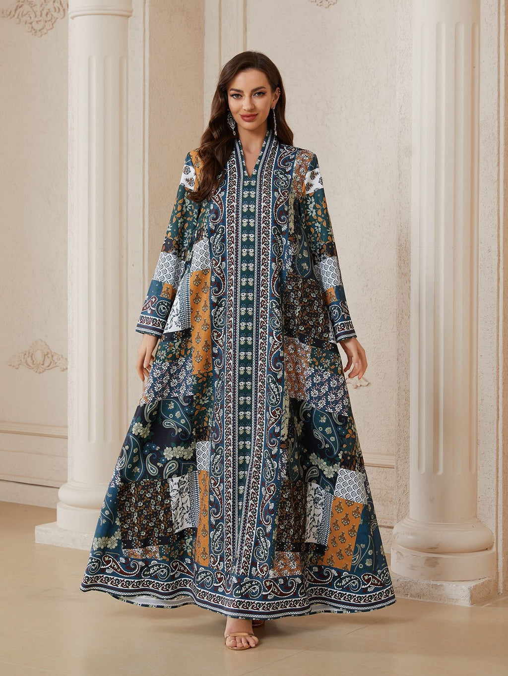 V-neck long sleeved dress - F.MarketD6622CCCD8DD4D3FB26014E53705BC8AeproloMV-neck long sleeved dressV-neck long sleeved dress