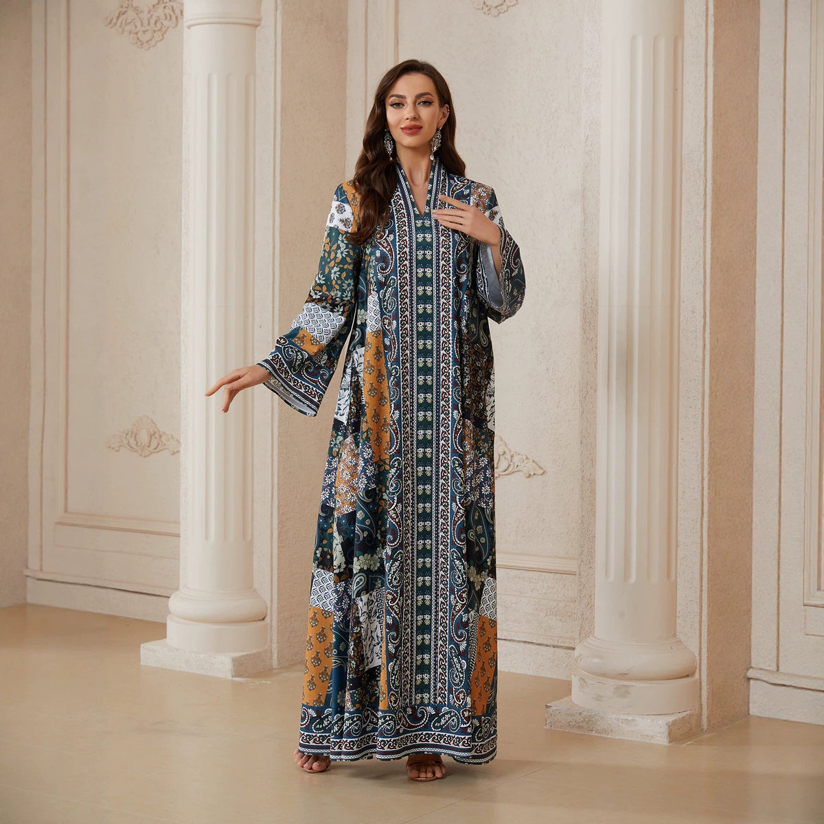 V-neck long sleeved dress - F.MarketD6622CCCD8DD4D3FB26014E53705BC8AeproloMV-neck long sleeved dressV-neck long sleeved dress