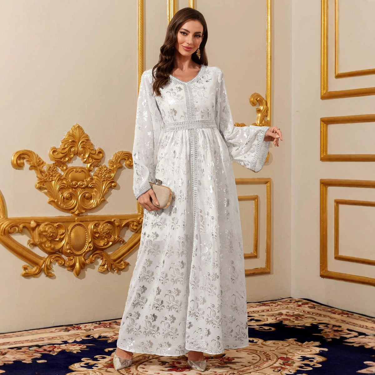 V-neck long sleeved dress - F.Market8AB14D1C9A4344C6913D3DFB2B962388eproloXSV-neck long sleeved dressV-neck long sleeved dress