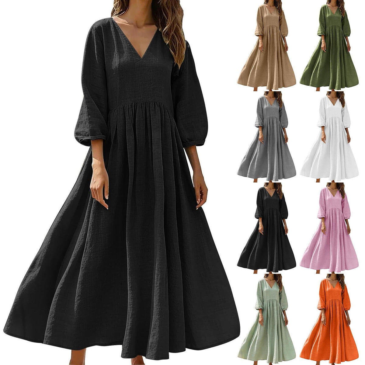 V-neck pleated dress - F.Market46F7A31D34A1458BAE1BCC33191A59E1eproloSV-neck pleated dressV-neck pleated dress