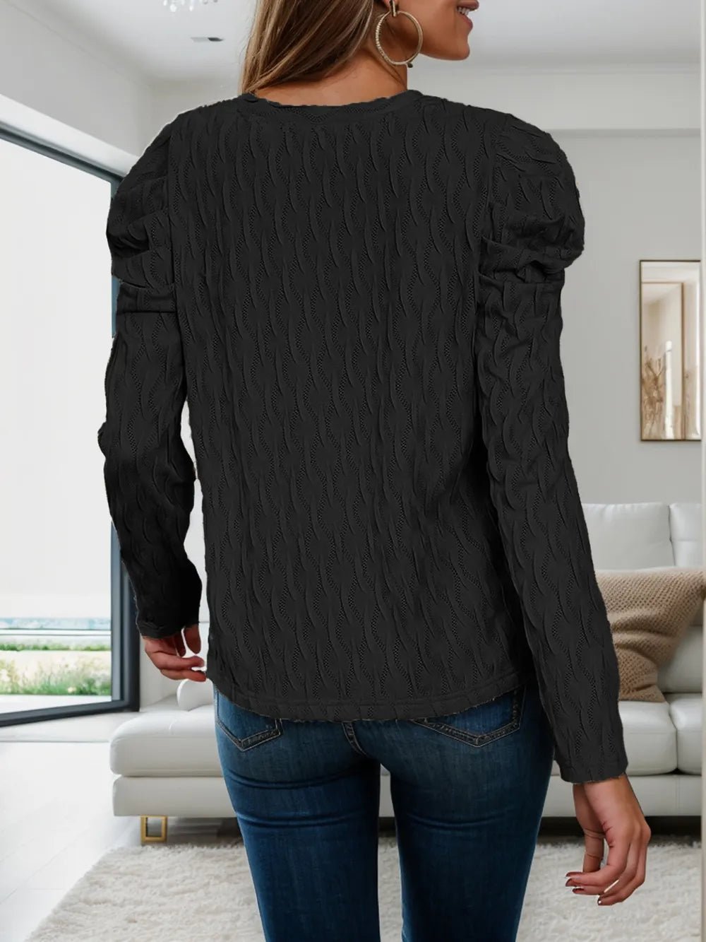 V-Neck Puff Sleeve Top - F.MarketAD92EAFBFE5E4548BD3F9BB5B260239EeproloSV-Neck Puff Sleeve TopV-Neck Puff Sleeve Top