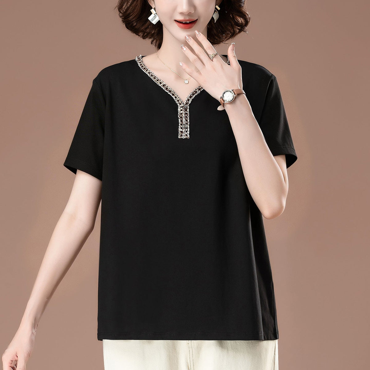 V-neck short sleeved top - F.Market7805B659123B42149B9549DEF65B2996eproloLV-neck short sleeved topV-neck short sleeved top