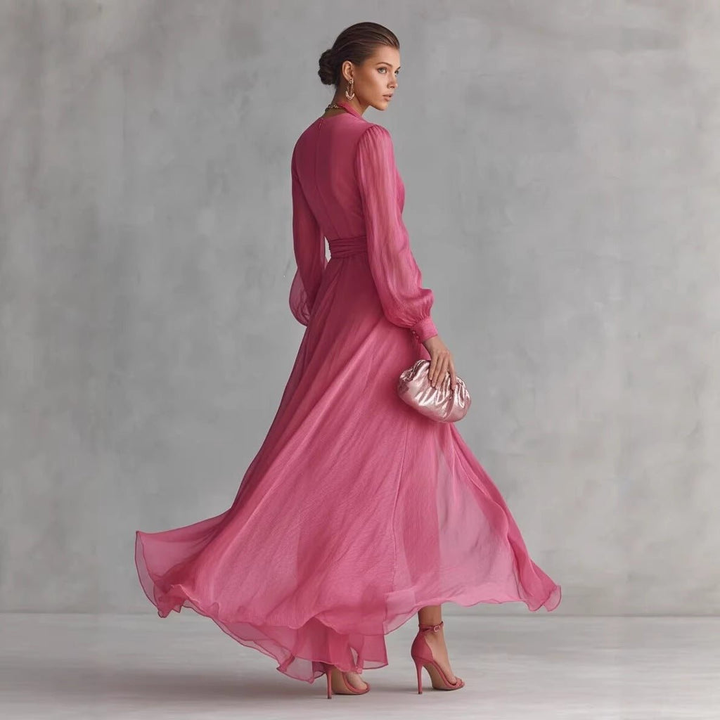 V-neck waist chiffon dress - F.Market5E97C6BC43B9417FB1BE225C0ED1D480eproloSV-neck waist chiffon dressV-neck waist chiffon dress