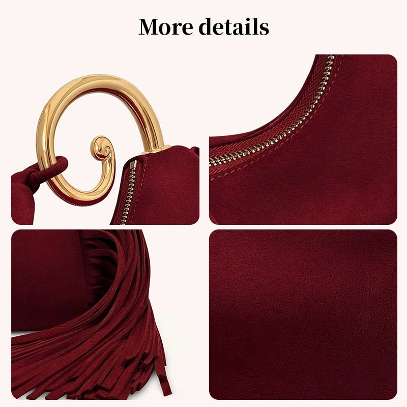 Vintage Winter Women's Bag - Fashionable Synthetic Suede Purse with Leather Tassels, Elegant Outdoor Travel Bag - F.Market43F6C4C17C844B85A96BAE854F4CE32EeproloVintage Winter Women's Bag - Fashionable Synthetic Suede Purse with Leather Tassels, Elegant Outdoor Travel BagVintage Winter Women's Bag - Fashionable Synthetic Suede Purse with Leather Tassels, Elegant Outdoor Travel Bag