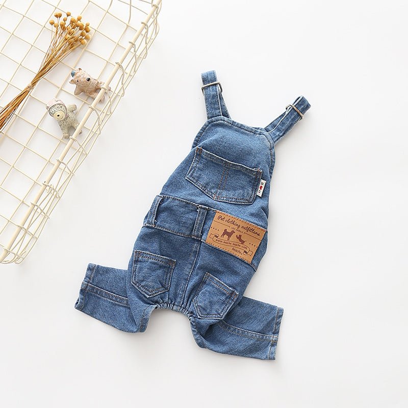 Washed Denim Comfortable Stretchy Jeans Pet Overalls - F.Market23026F0DEB5E45B6AAD055FE643372B8eproloSWashed Denim Comfortable Stretchy Jeans Pet OverallsWashed Denim Comfortable Stretchy Jeans Pet Overalls