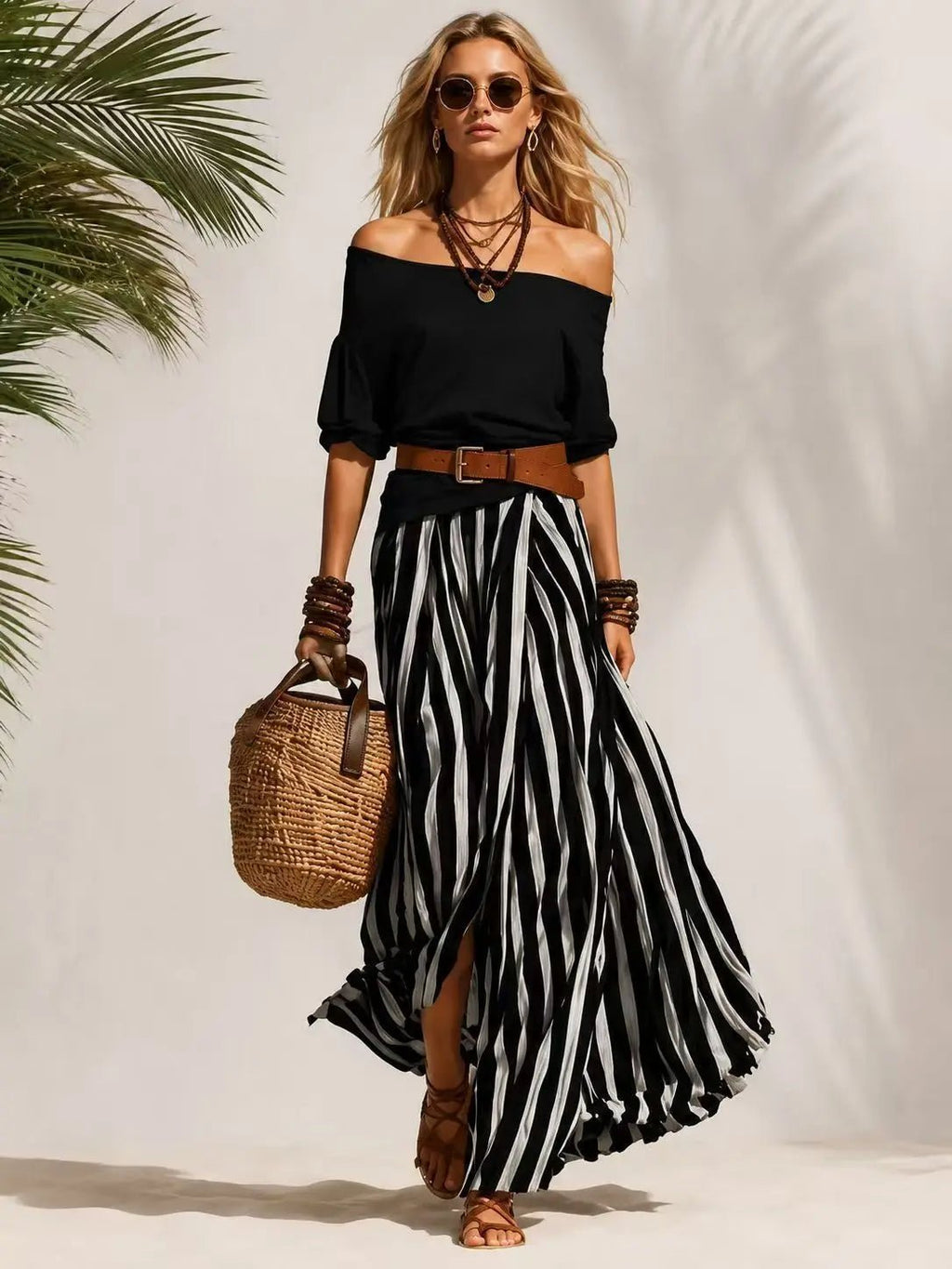 Women Multiple Colors Off Shoulder Puff Sleeve Top Vertical Stripe Flowy Maxi Skirt 2 Piece Outfit Loose Casual Vacation Set - F.Market14:771Sunflower Yellow;5:361386F.MarketMWomen Multiple Colors Off Shoulder Puff Sleeve Top Vertical Stripe Flowy Maxi Skirt 2 Piece Outfit Loose Casual Vacation SetWomen Multiple Colors Off Shoulder Puff Sleeve Top Vertical Stripe Flowy Maxi Skirt 2 Piece Outfit Loose Casual Vacation Set