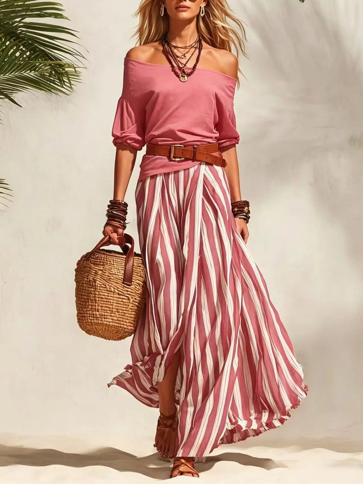 Women Multiple Colors Off Shoulder Puff Sleeve Top Vertical Stripe Flowy Maxi Skirt 2 Piece Outfit Loose Casual Vacation Set - F.Market14:771Sunflower Yellow;5:361386F.MarketMWomen Multiple Colors Off Shoulder Puff Sleeve Top Vertical Stripe Flowy Maxi Skirt 2 Piece Outfit Loose Casual Vacation SetWomen Multiple Colors Off Shoulder Puff Sleeve Top Vertical Stripe Flowy Maxi Skirt 2 Piece Outfit Loose Casual Vacation Set