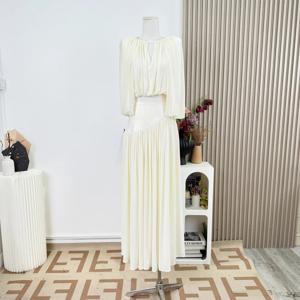 Women's Elegant Spring Summer Two Pieces Skirt Set Lady O Neck Half Sleeve Short Blouse Top + A Line Long Skirt - F.Market14:771two pieces set;5:100014064F.MarketSWomen's Elegant Spring Summer Two Pieces Skirt Set Lady O Neck Half Sleeve Short Blouse Top + A Line Long SkirtWomen's Elegant Spring Summer Two Pieces Skirt Set Lady O Neck Half Sleeve Short Blouse Top + A Line Long Skirt
