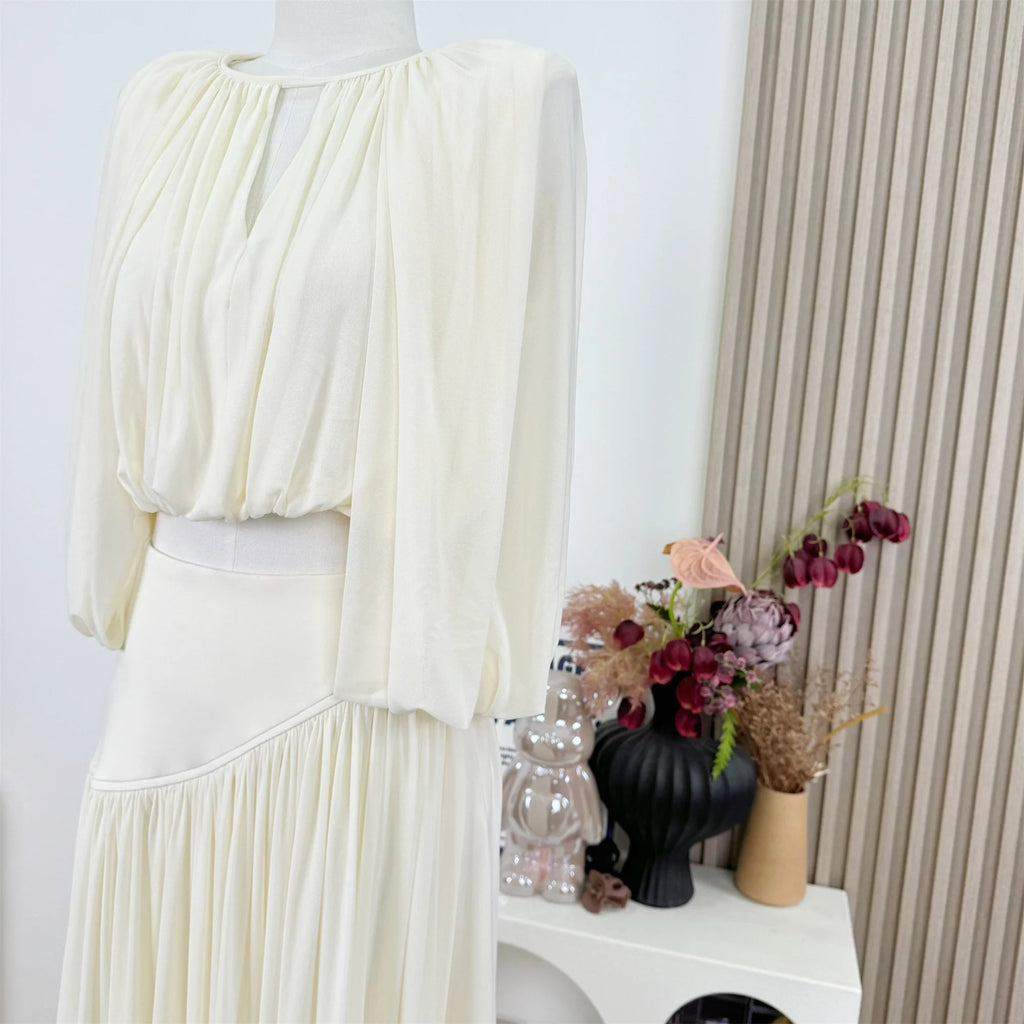 Women's Elegant Spring Summer Two Pieces Skirt Set Lady O Neck Half Sleeve Short Blouse Top + A Line Long Skirt - F.Market14:771two pieces set;5:100014064F.MarketSWomen's Elegant Spring Summer Two Pieces Skirt Set Lady O Neck Half Sleeve Short Blouse Top + A Line Long SkirtWomen's Elegant Spring Summer Two Pieces Skirt Set Lady O Neck Half Sleeve Short Blouse Top + A Line Long Skirt