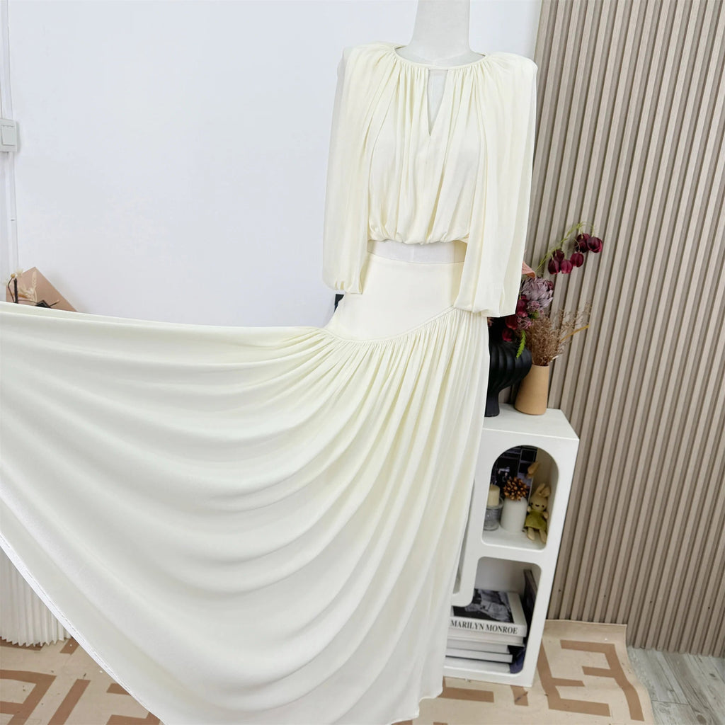 Women's Elegant Spring Summer Two Pieces Skirt Set Lady O Neck Half Sleeve Short Blouse Top + A Line Long Skirt - F.Market14:771two pieces set;5:100014064F.MarketSWomen's Elegant Spring Summer Two Pieces Skirt Set Lady O Neck Half Sleeve Short Blouse Top + A Line Long SkirtWomen's Elegant Spring Summer Two Pieces Skirt Set Lady O Neck Half Sleeve Short Blouse Top + A Line Long Skirt