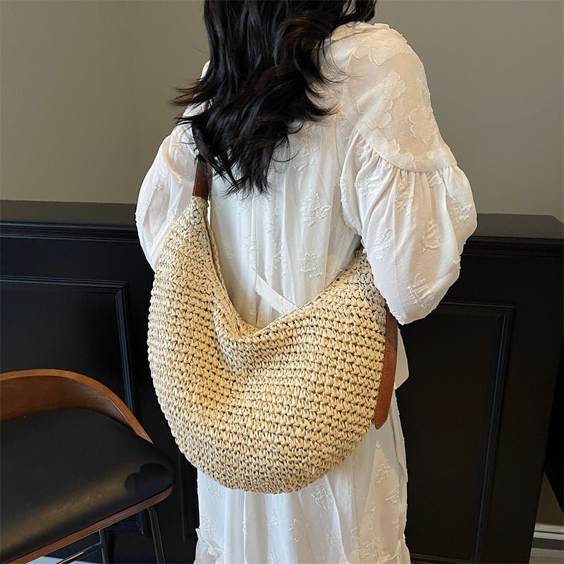 Woven Bag Women Casual Large Capacity Handmade Straw Shoulder Purse - F.Market014156631844418AA295795F5605C143eproloWoven Bag Women Casual Large Capacity Handmade Straw Shoulder PurseWoven Bag Women Casual Large Capacity Handmade Straw Shoulder Purse