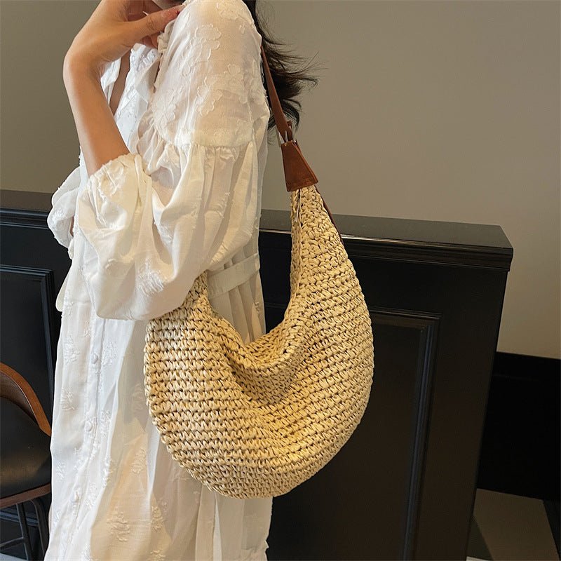 Woven Bag Women Casual Large Capacity Handmade Straw Shoulder Purse - F.Market014156631844418AA295795F5605C143eproloWoven Bag Women Casual Large Capacity Handmade Straw Shoulder PurseWoven Bag Women Casual Large Capacity Handmade Straw Shoulder Purse
